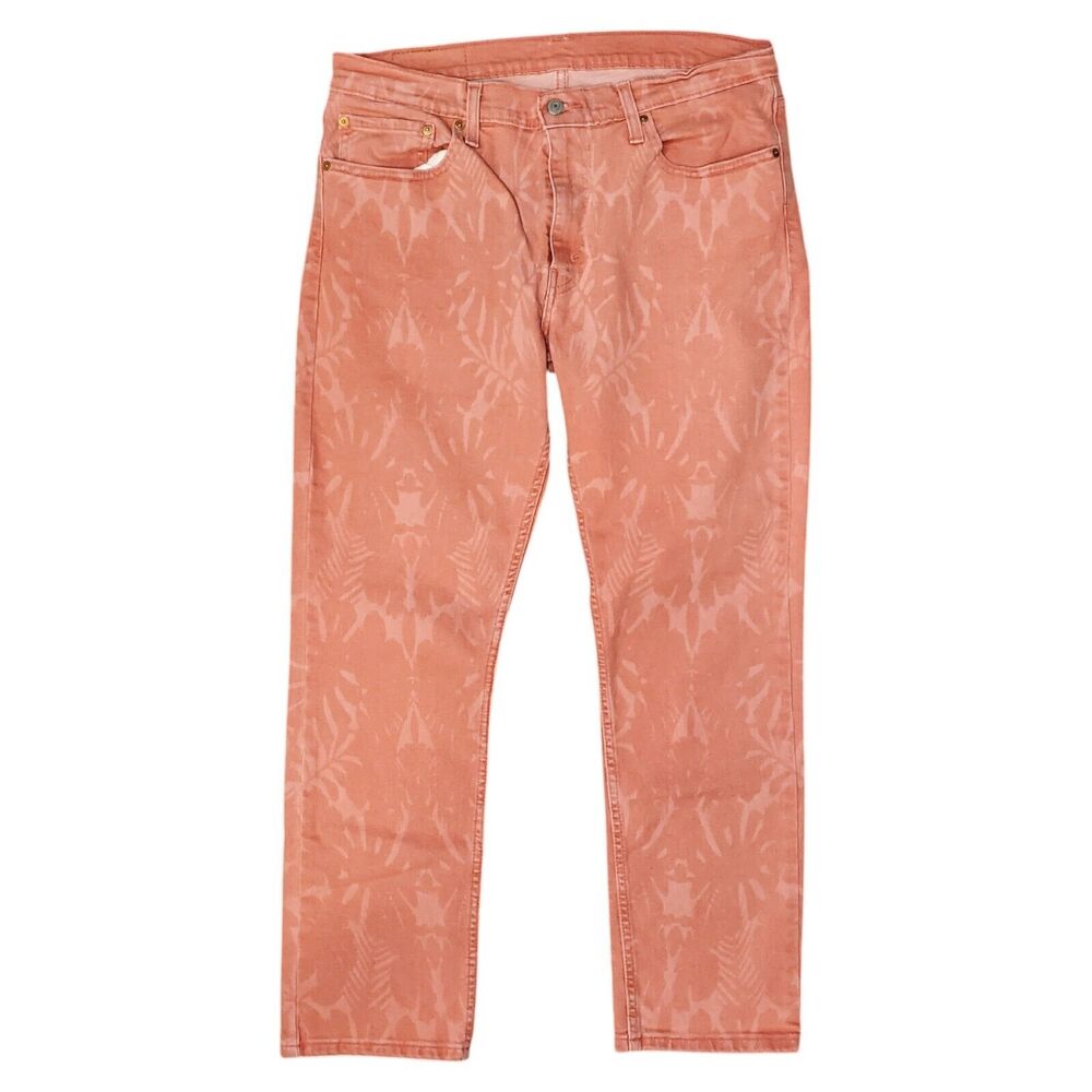 LEVI'S 511 Jeans Mens 36x30 Floral ALDO TEA ROSE Straight Leg Casual Denim